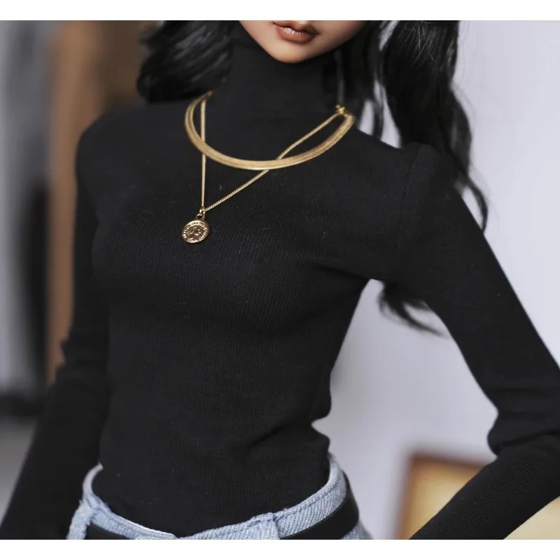 BJD Multi Color Pile Neck Base Shirt 1/4 1/3 SD13 SD16 DD Customized Doll Clothes Accessories CWB355