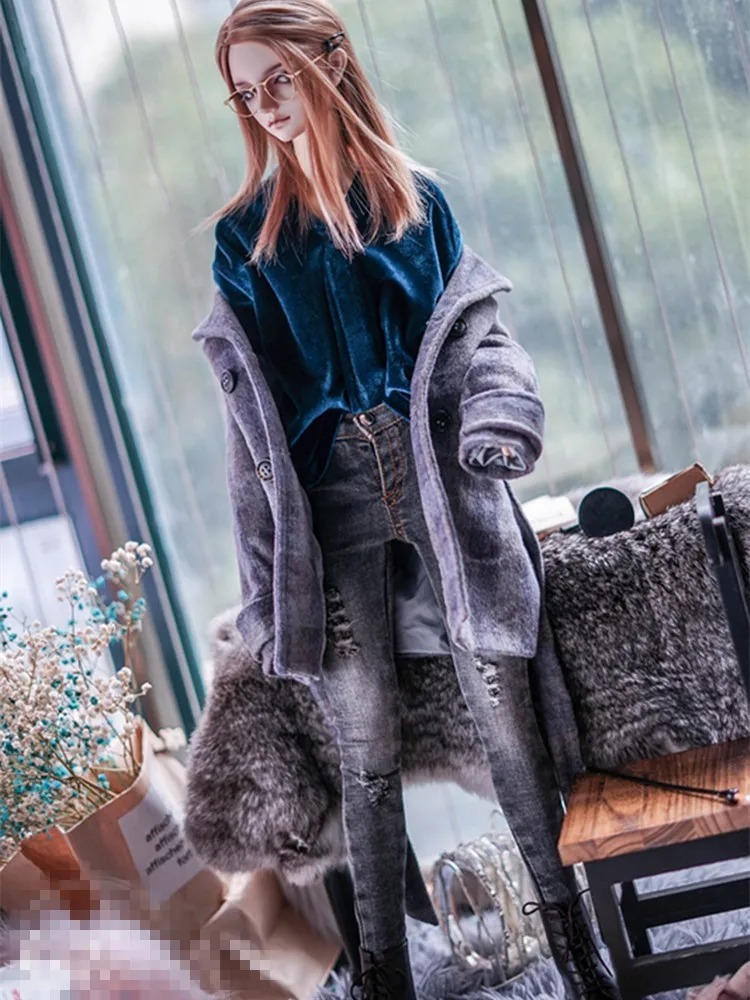 Customized Warm Velet Shirt for BJD 1/4 ,1/3 SD13 SD17 Doll Clothes CMB303