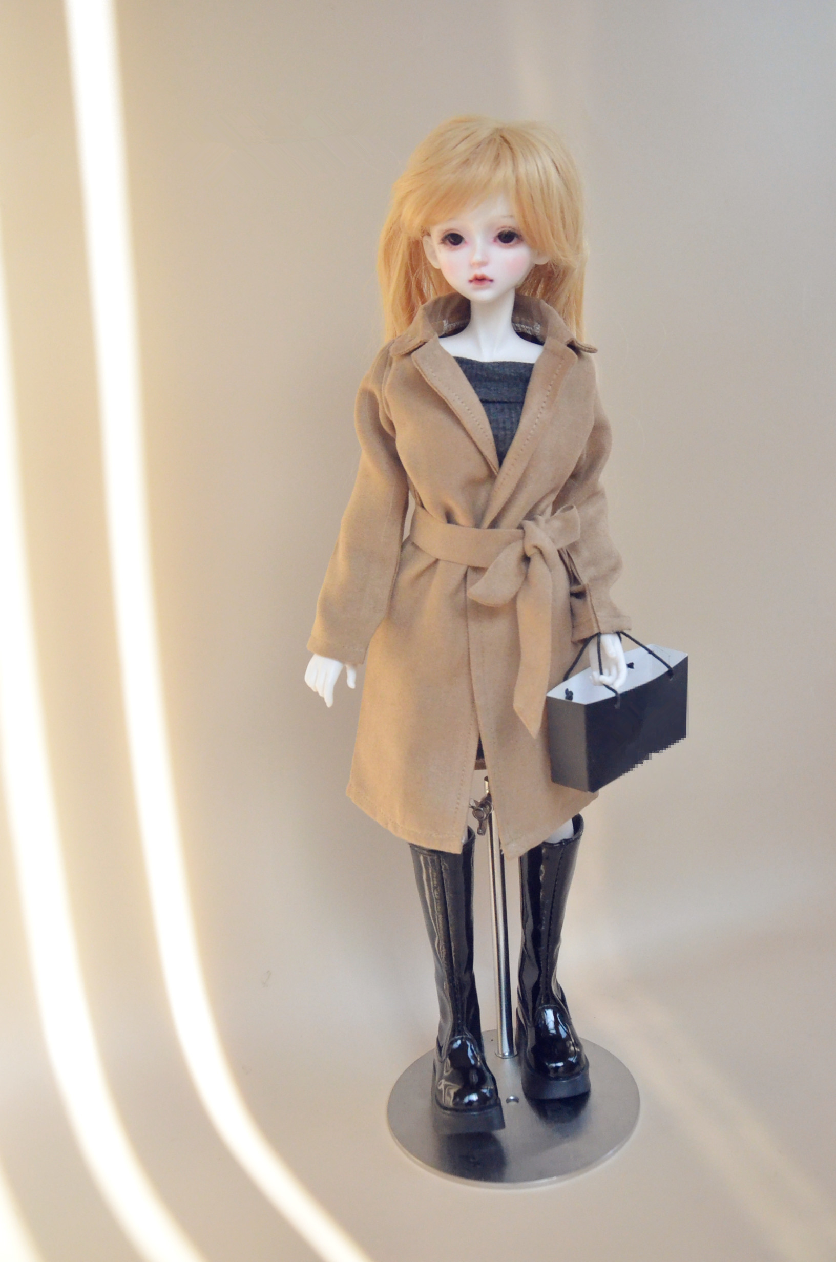 Long Suede Robe Wind Coat for BJD 1/6 1/4 1/3 SD17 Uncle Doll clothes Custom CMB218-A