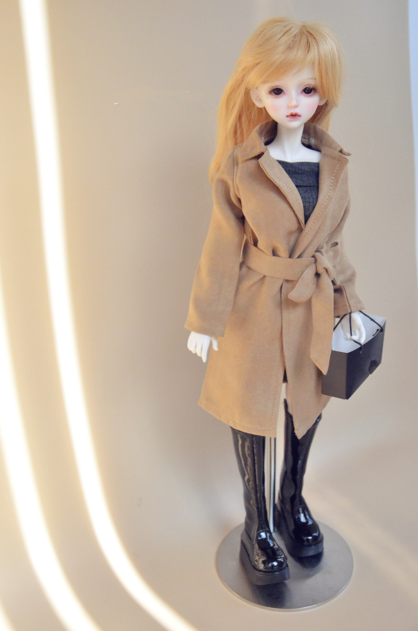 Long Suede Robe Wind Coat for BJD 1/6 1/4 1/3 SD17 Uncle Doll clothes Custom CMB218-A