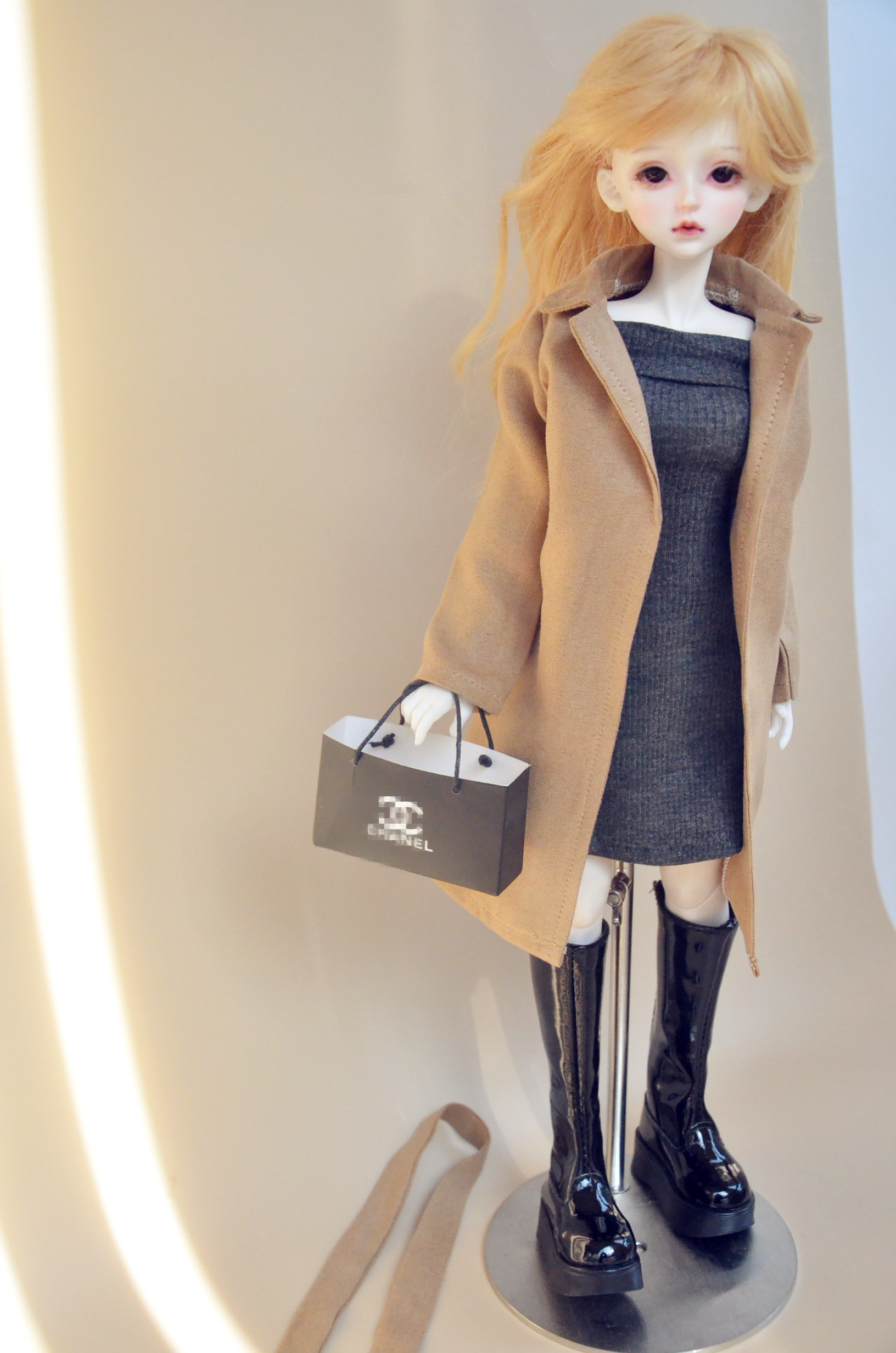 Long Suede Robe Wind Coat for BJD 1/6 1/4 1/3 SD17 Uncle Doll clothes Custom CMB218-A