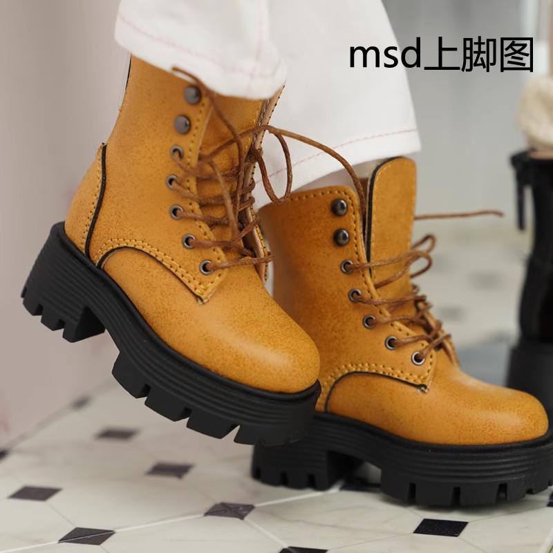 Motorcycle Hiking Boots For BJD 1/6 1/4 Uncle ID75 Doll Shoes SM70