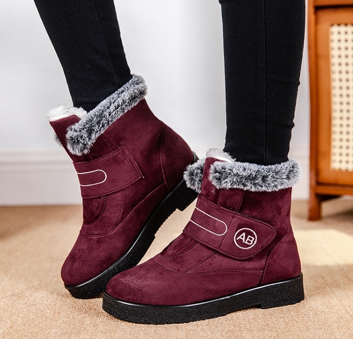 Botas de invierno con forro de piel sintética para mujer
