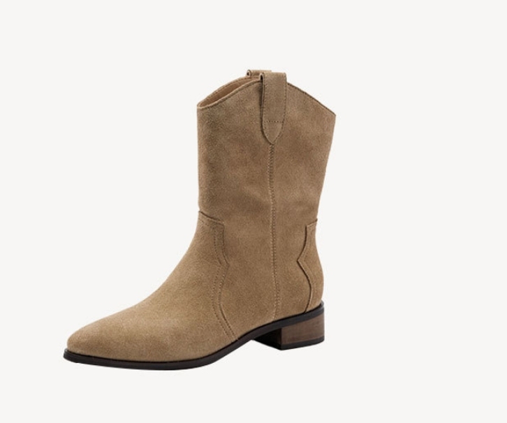 Botas vaqueras con punta en R estilo western, botas Chelsea, botines de piel auténtica hechos a mano