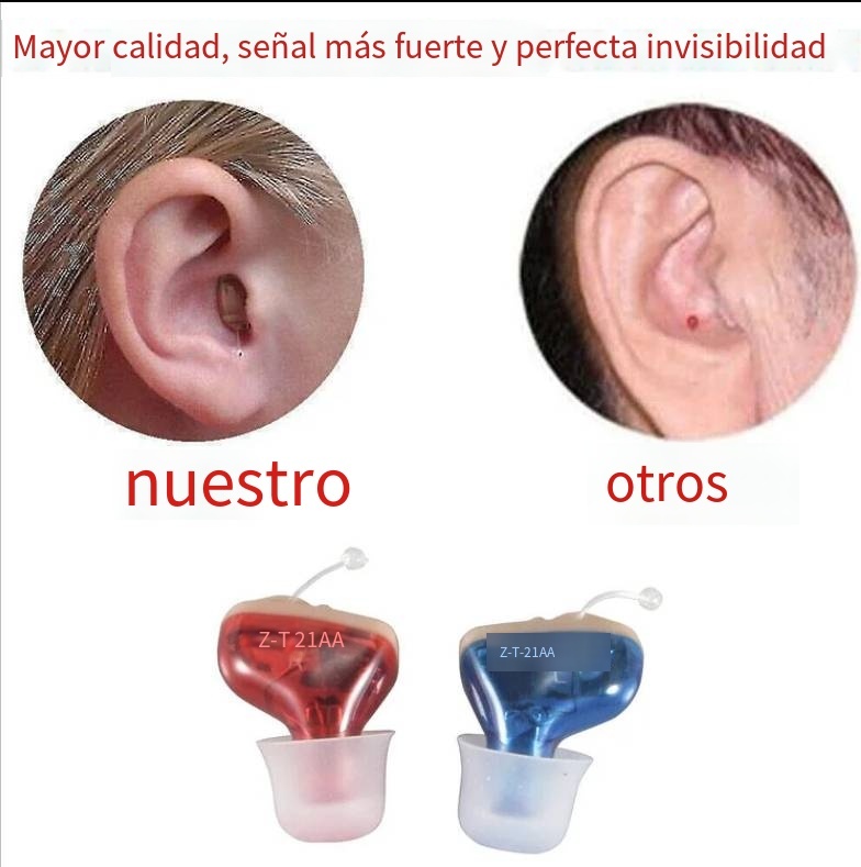 Mini audífonos digitales, amplificador de voz, invisibles en el oído