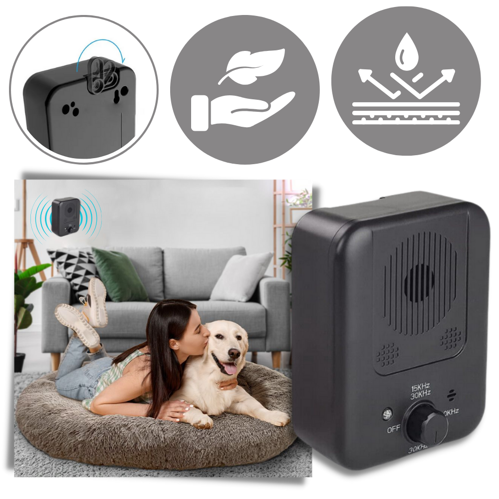 Disuasor ultrasónico de ladridos para perros

 - Resistente al agua

 - Ozerty