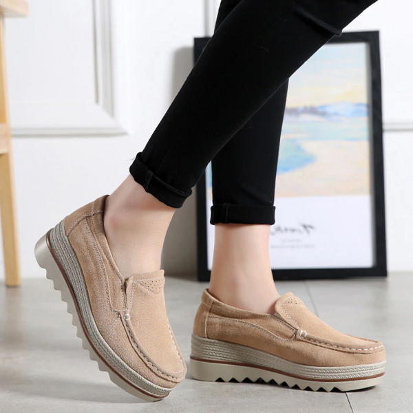 Zapatos Ortopédicos De Piel Para La Mujer De Pie Ancho