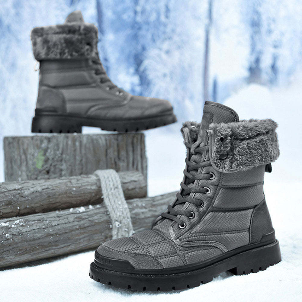 Botas de nieve impermeables con forro cálido para hombre