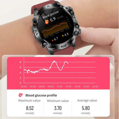PRO 3 Reloj inteligente deportivo de alta gama con control del nivel de azúcar en sangre, ECG/EKG y salud