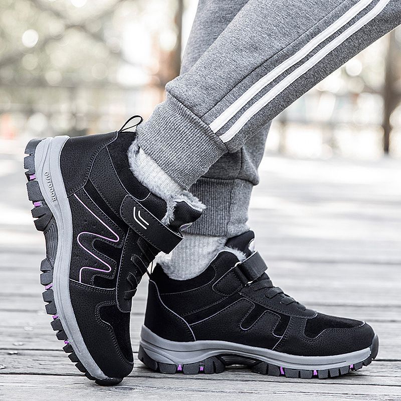 Botas de nieve ortopédicas antideslizantes de piel para mujer y hombre