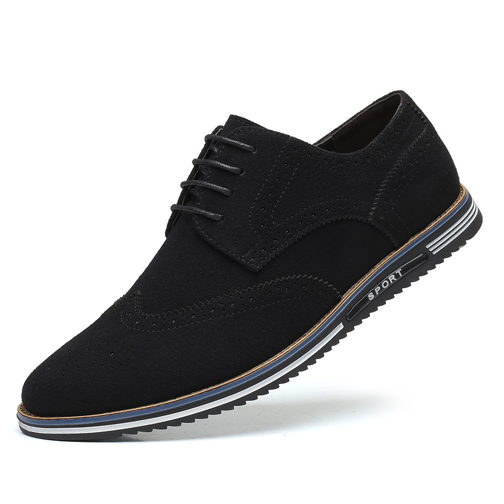Zapatos de negocios ligeros de cuero italiano de plena flor para hombres