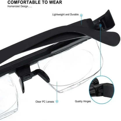 Gafas de enfoque ajustable para visión cercana y lejana