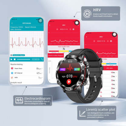 PRO 3 Reloj inteligente deportivo de alta gama con control del nivel de azúcar en sangre, ECG/EKG y salud