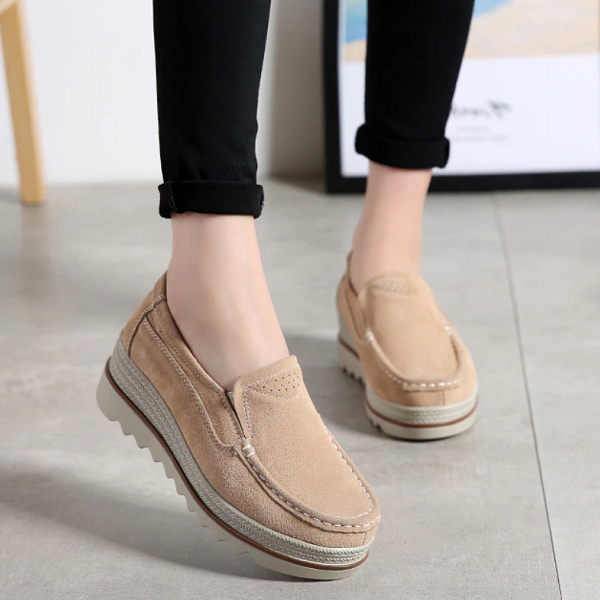 Zapatos Ortopédicos De Piel Para La Mujer De Pie Ancho