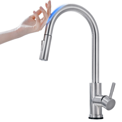 Grifo de cocina flexible con sensor