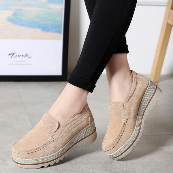 Zapatos Ortopédicos De Piel Para La Mujer De Pie Ancho
