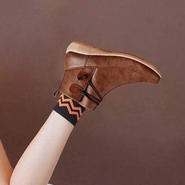 Botas de nieve para mujer, zapatos ortopédicos de cuero impermeables