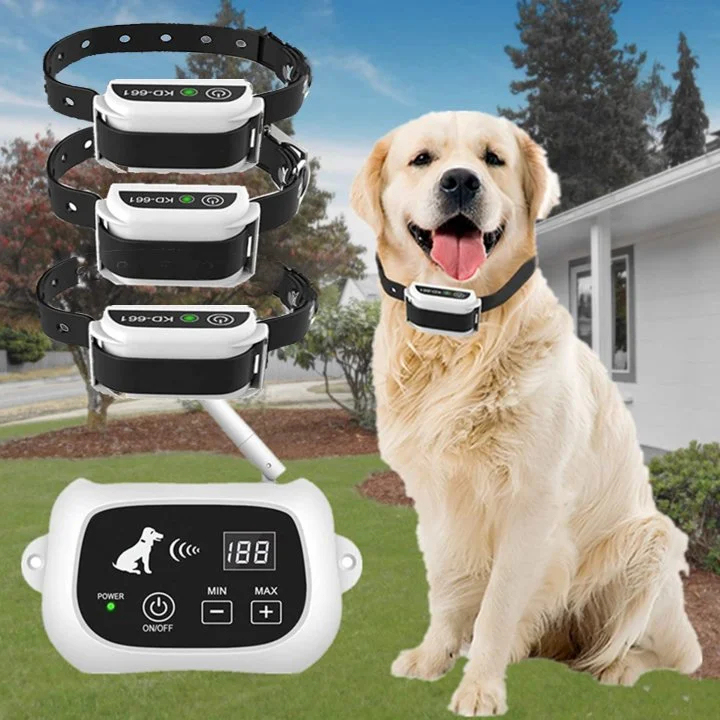 Collar eléctrico impermeable para perros con valla inalámbrica