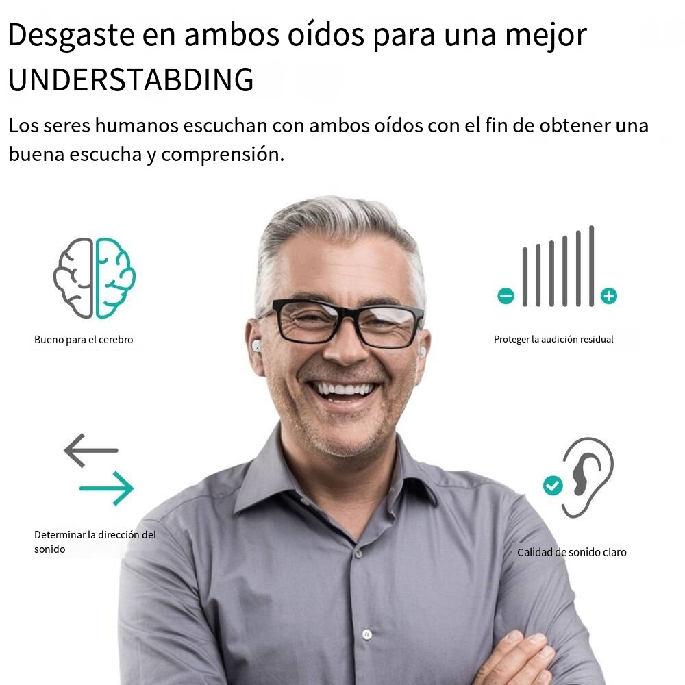 Audífono Digital recargable para ancianos, amplificador de audición ajustable