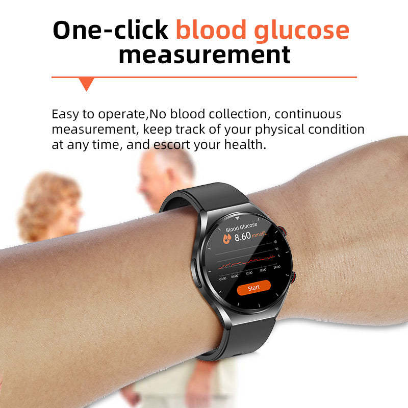 Nivel de azúcar en sangre con un solo clic|Glucosa en Sangre Presión Arterial ECG|ECG HRV Monitor de Frecuencia Cardíaca Reloj Inteligente de Salud