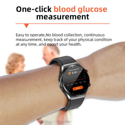 Nivel de azúcar en sangre con un solo clic|Glucosa en Sangre Presión Arterial ECG|ECG HRV Monitor de Frecuencia Cardíaca Reloj Inteligente de Salud