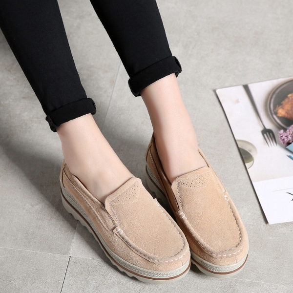 Zapatos Ortopédicos De Piel Para La Mujer De Pie Ancho