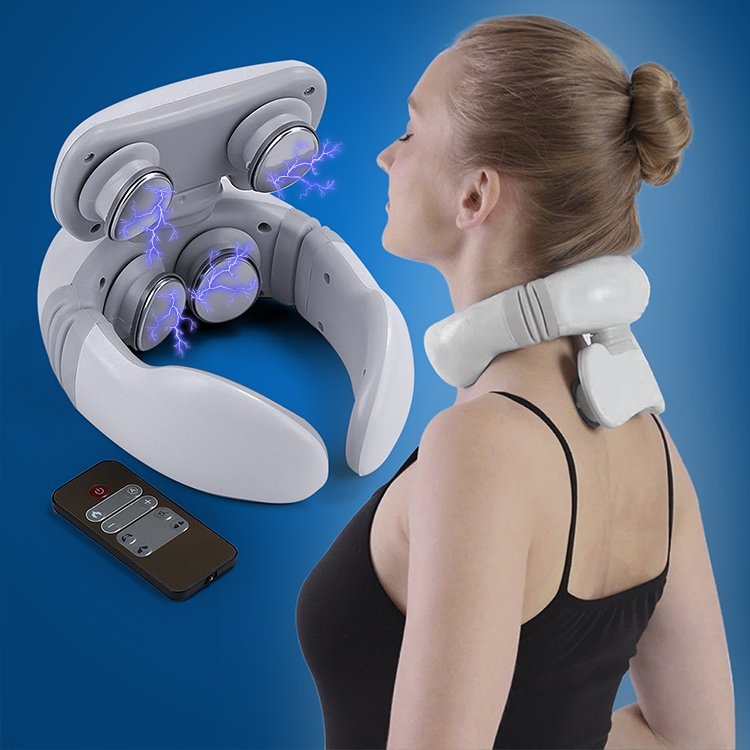 Masajeador de cuello inteligente con control remoto - Masajeador 4D para el dolor de cuello
