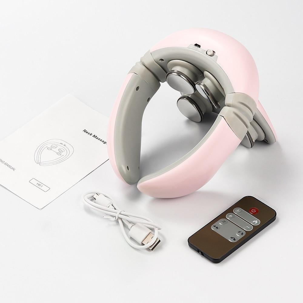Masajeador de cuello inteligente con control remoto - Masajeador 4D para el dolor de cuello