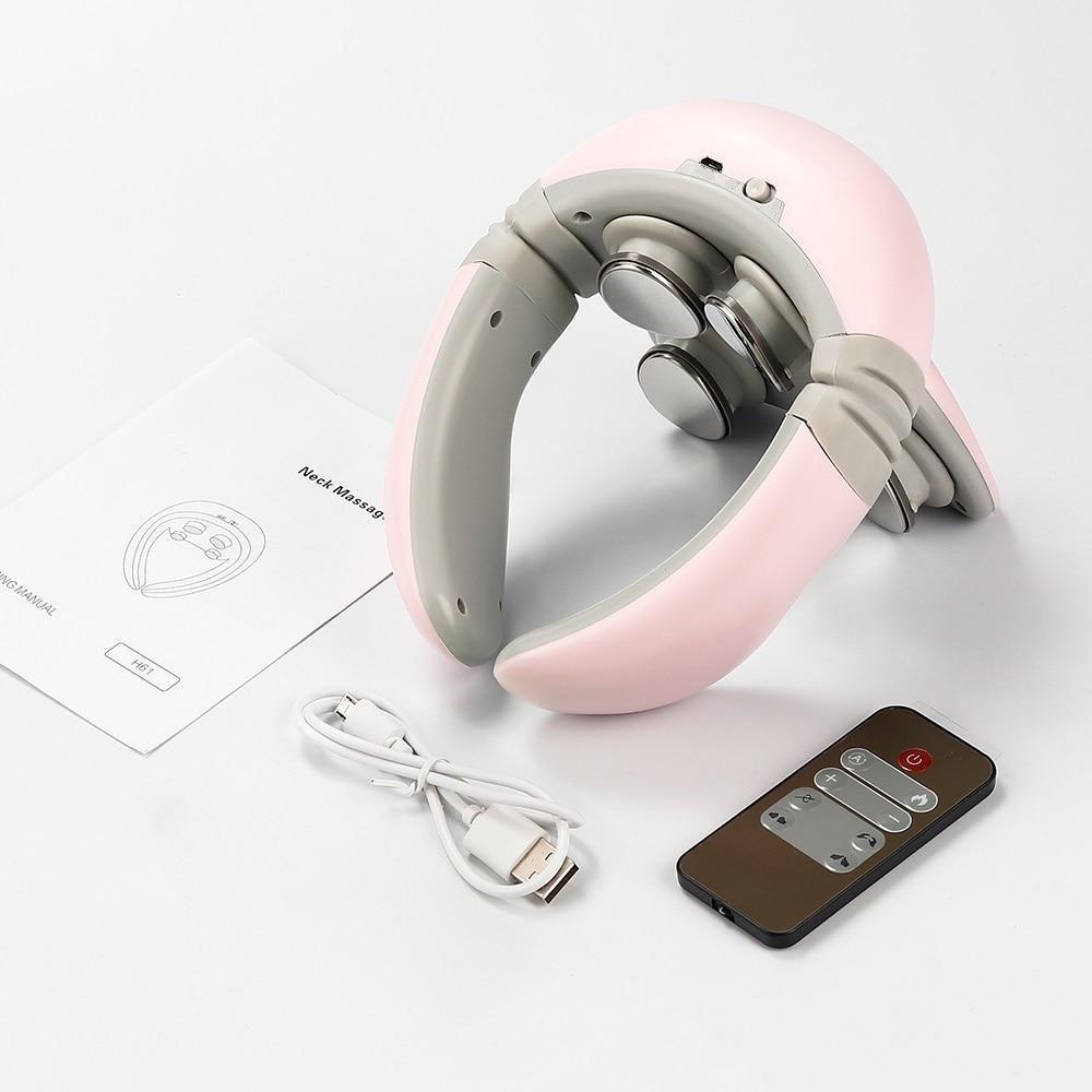 Masajeador de cuello inteligente con control remoto - Masajeador 4D para el dolor de cuello