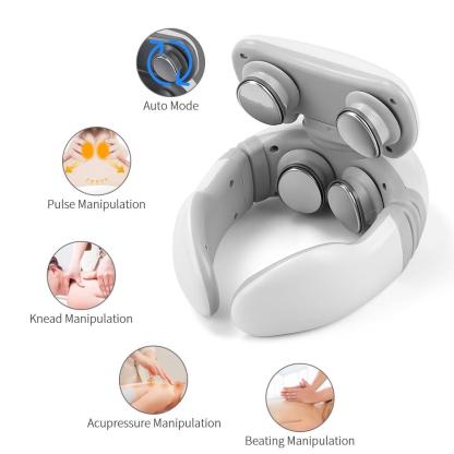 Masajeador de cuello inteligente con control remoto - Masajeador 4D para el dolor de cuello