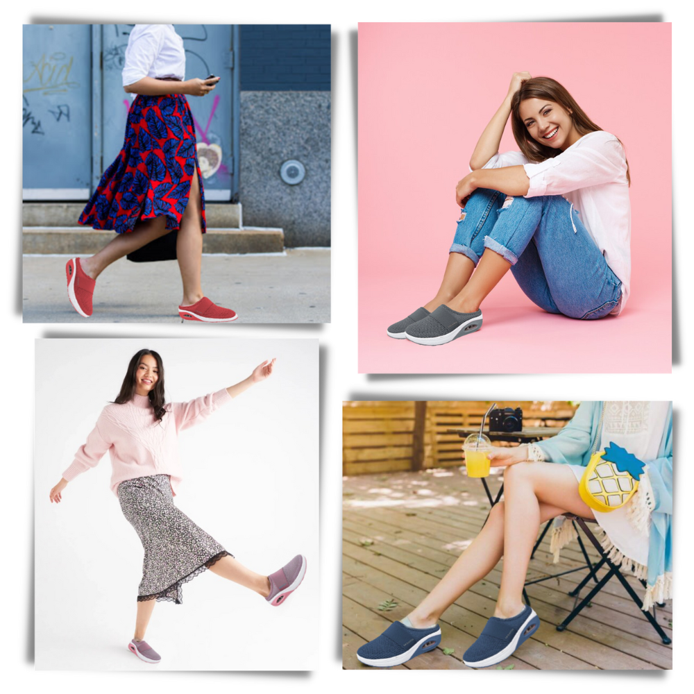 Zapatillas sin cordones con cámara de aire para diabéticos
 - Moda y funcionalidad

 - Ozerty