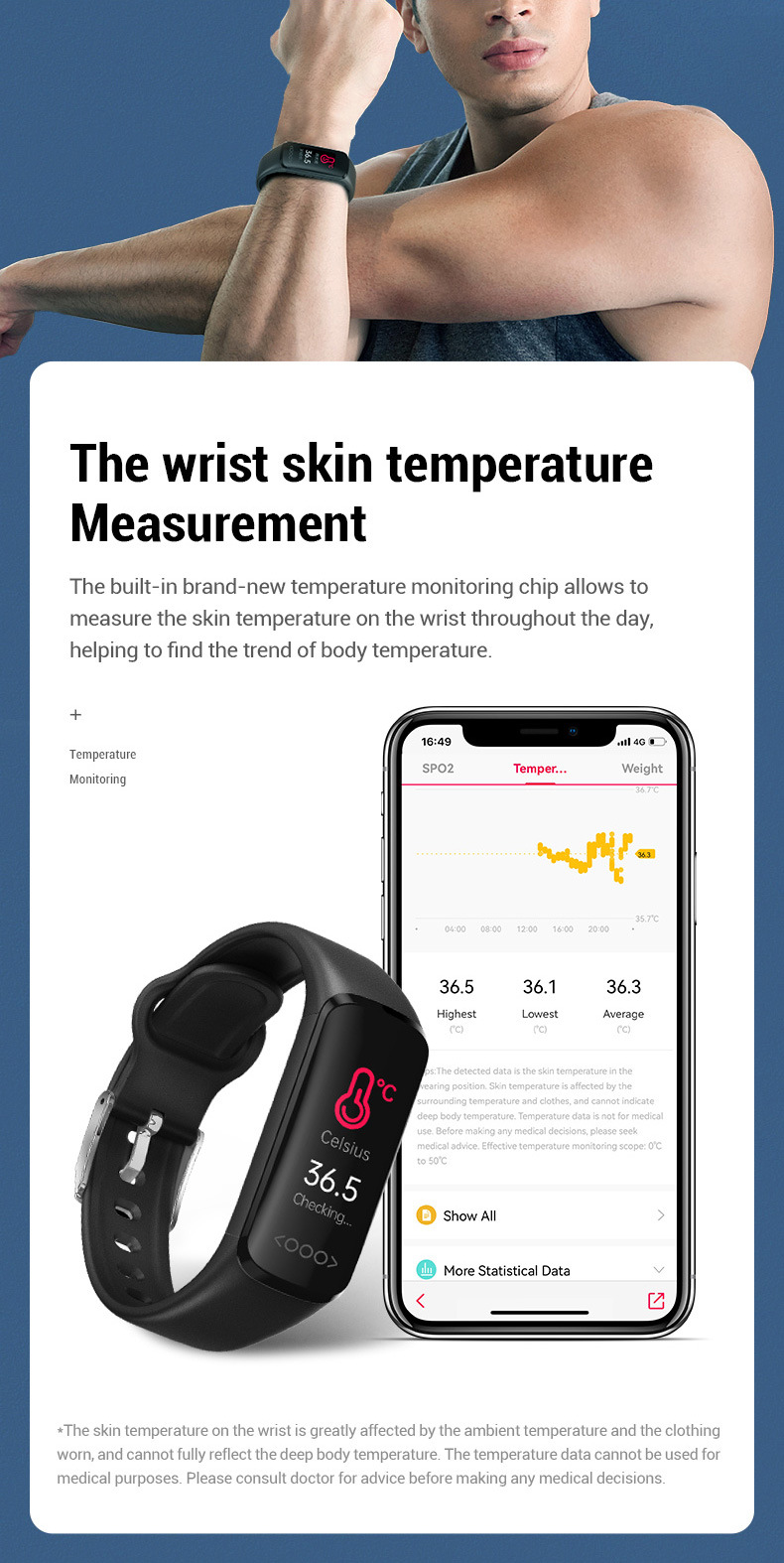 Reloj para diabéticos | Reloj de pulsera con monitor avanzado de glucosa y seguimiento de la salud
