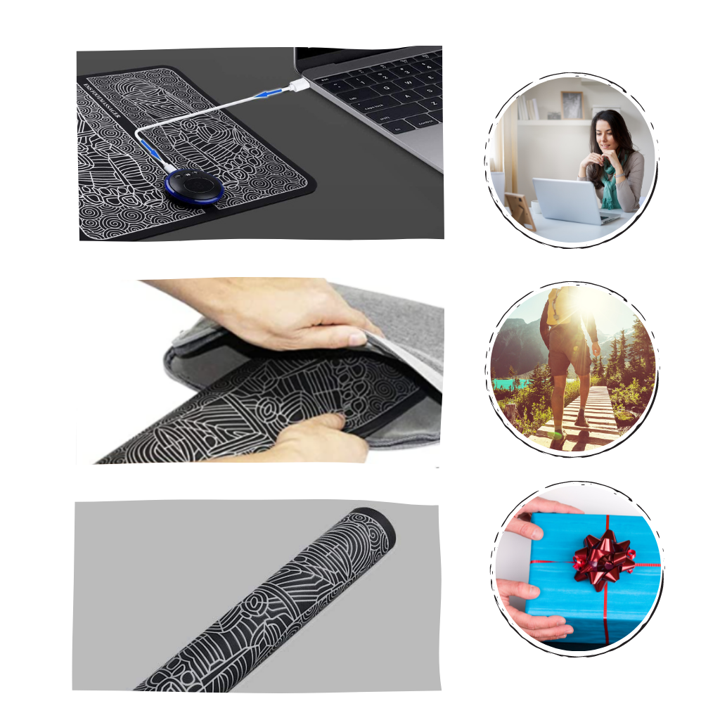 Masajeadores eléctricos para pies EMS - Plegable y USB - Ozerty