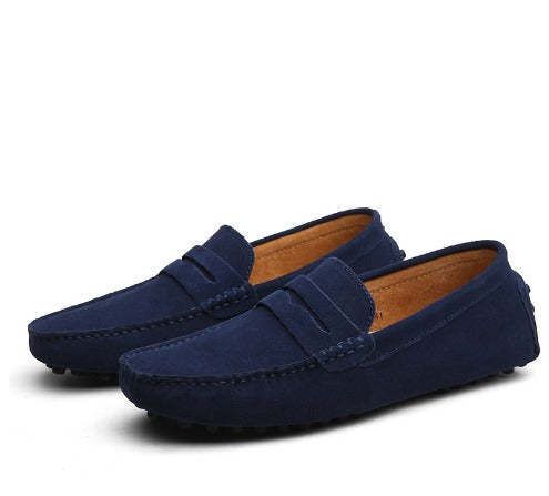 Mocasines casuales de cuero para hombre, estilo mocasín, estilo mocasín