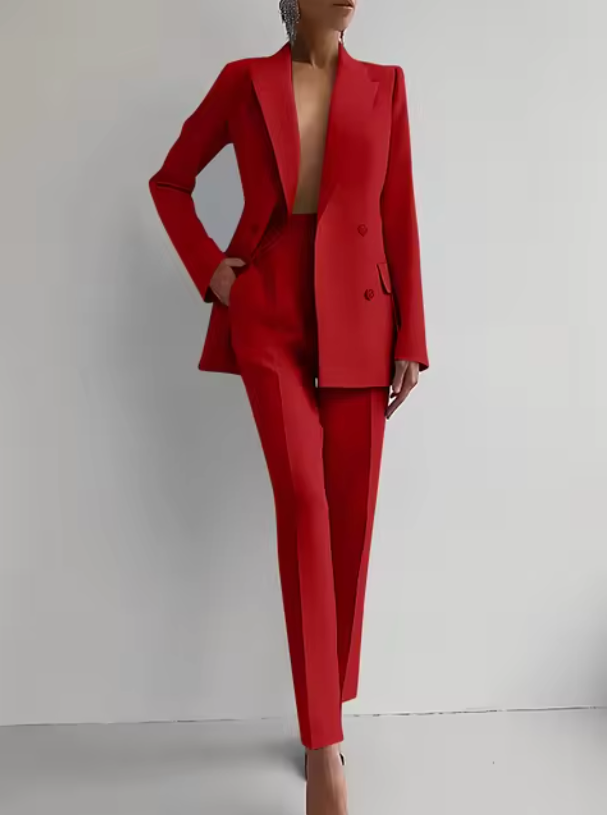  Conjunto blazer y pantalón de pinzas