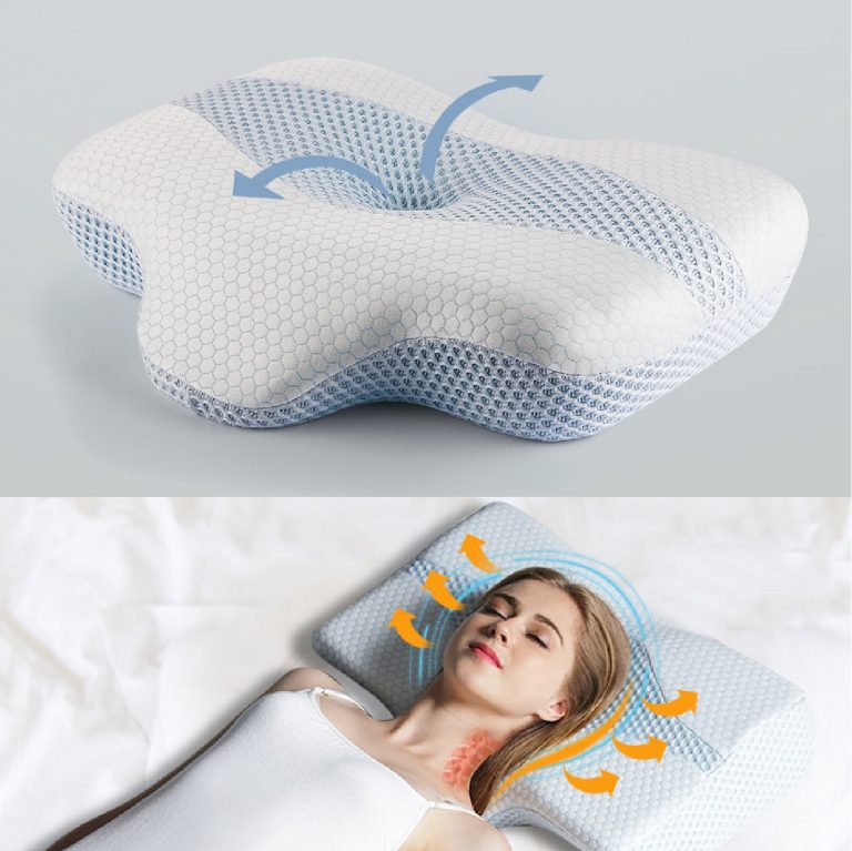 Almohada Ortopédica para el Dolor de Cuello Almohada Cervical de Espuma con Memoria y Refrescante
