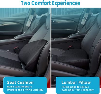 Cojín para asiento de coche para conductores de baja estatura