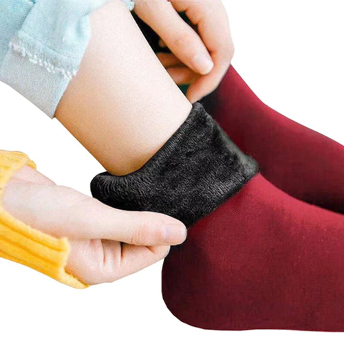 (3 PARES)Calcetines térmicos gruesos y cálidos de terciopelo para mujer para invierno