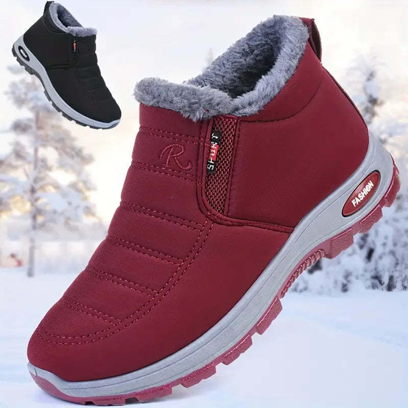 Botas de invierno de algodón con forro polar para mujer