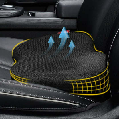 Cojín para asiento de coche para conductores de baja estatura