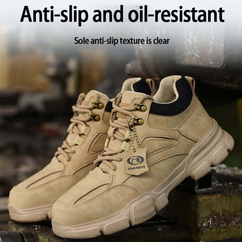 Botas de seguridad con punta de acero para escalada de hombres