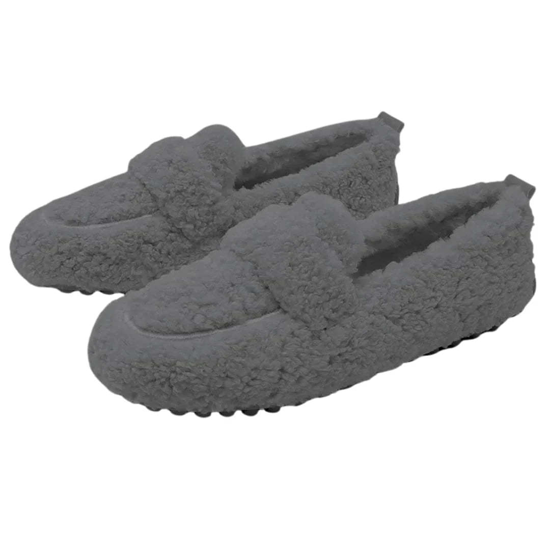 Zapatillas por casa de felpa para mujer