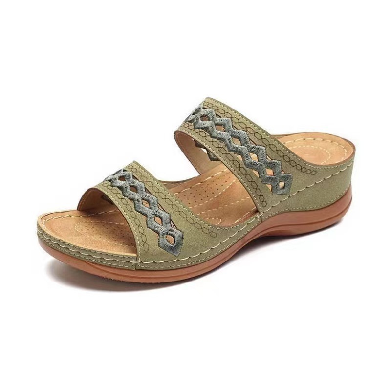 Sandalias de cuña ortopédicas para mujer con soporte para el arco