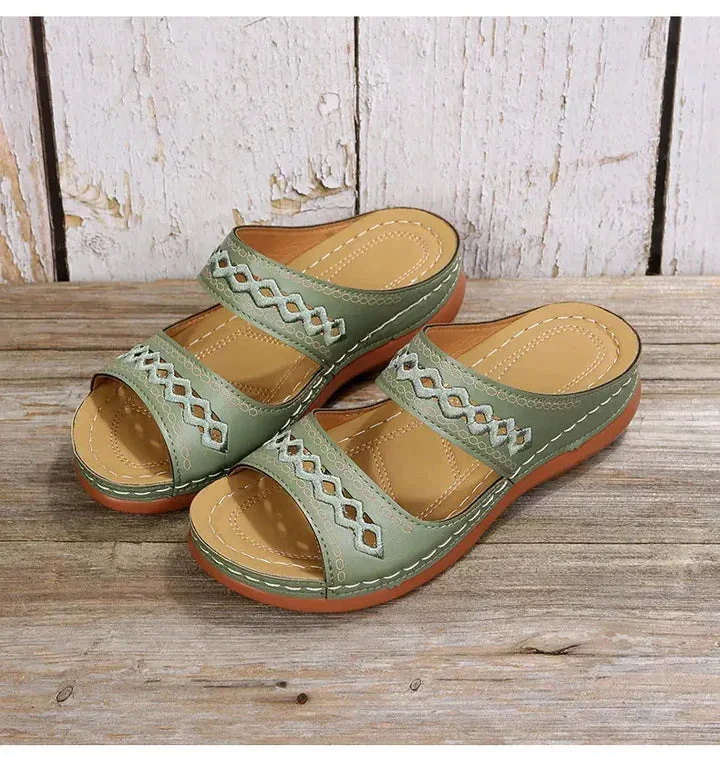 Sandalias de cuña ortopédicas para mujer con soporte para el arco