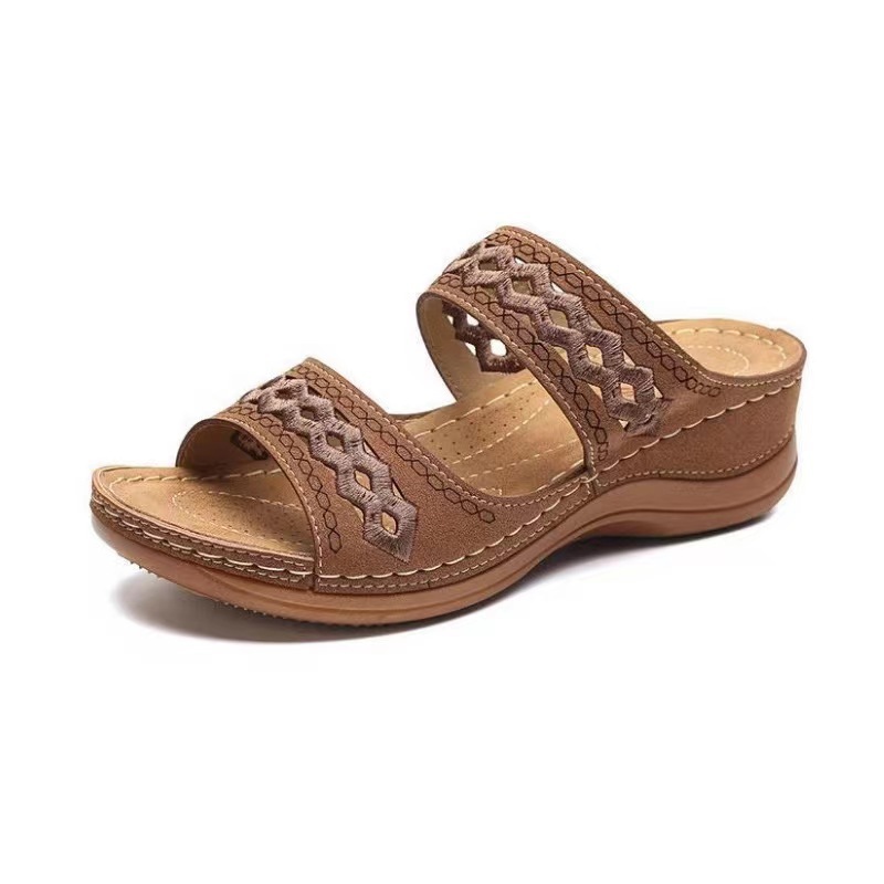 Sandalias de cuña ortopédicas para mujer con soporte para el arco