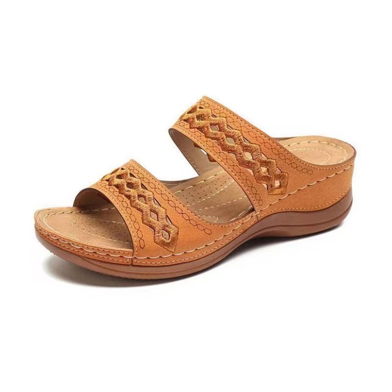 Sandalias de cuña ortopédicas para mujer con soporte para el arco