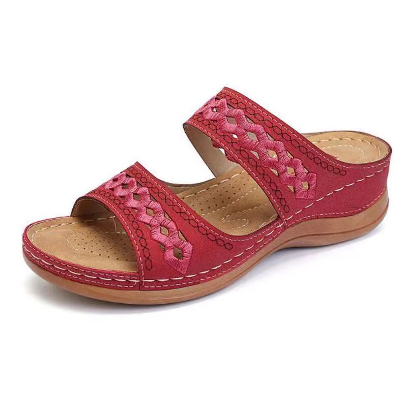 Sandalias de cuña ortopédicas para mujer con soporte para el arco