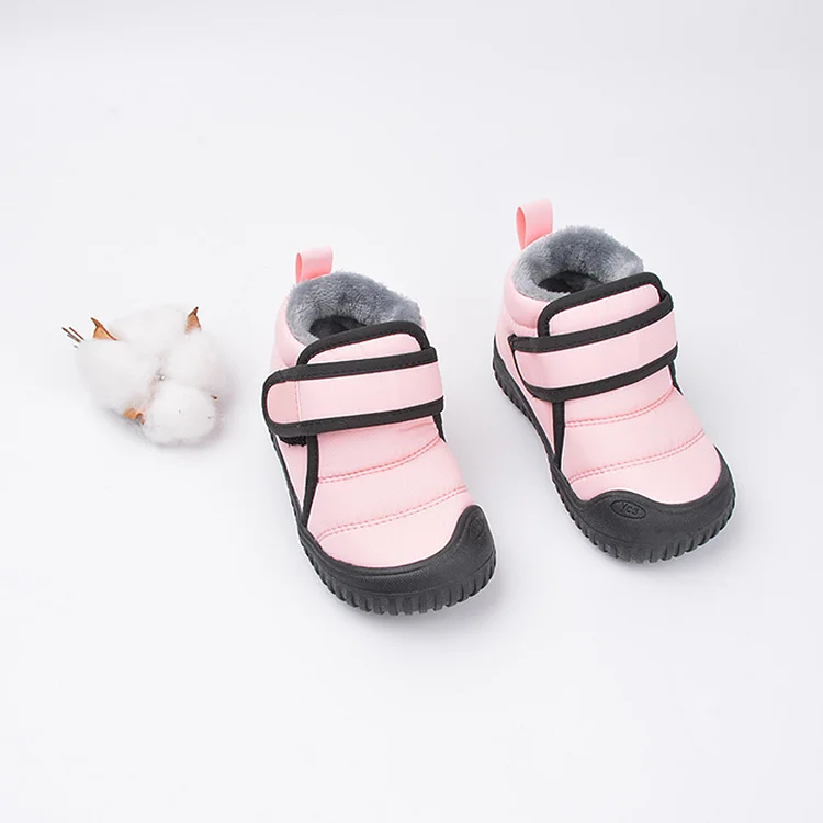 Zapatos de invierno para bebés, antideslizantes, impermeables y con forro polar