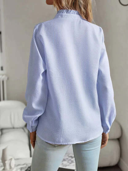 Camisa azul estampada