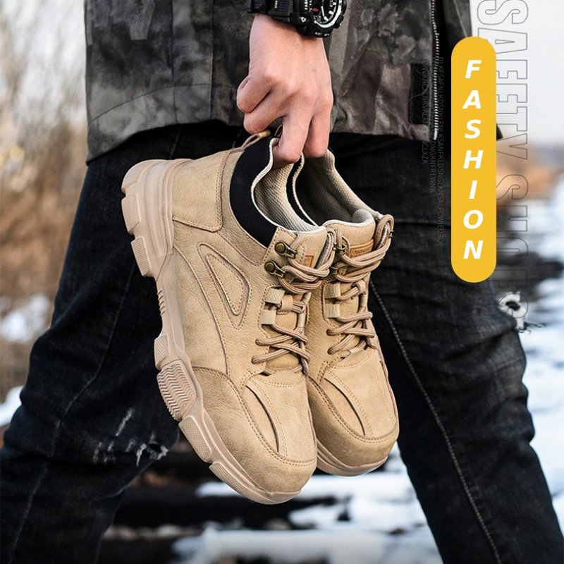 Botas de seguridad con punta de acero para escalada de hombres